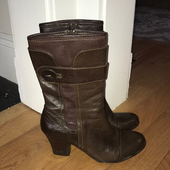 Born Shoes - 🌼Born Women's Pratt Brown Leather Mid-Calf Boots 8